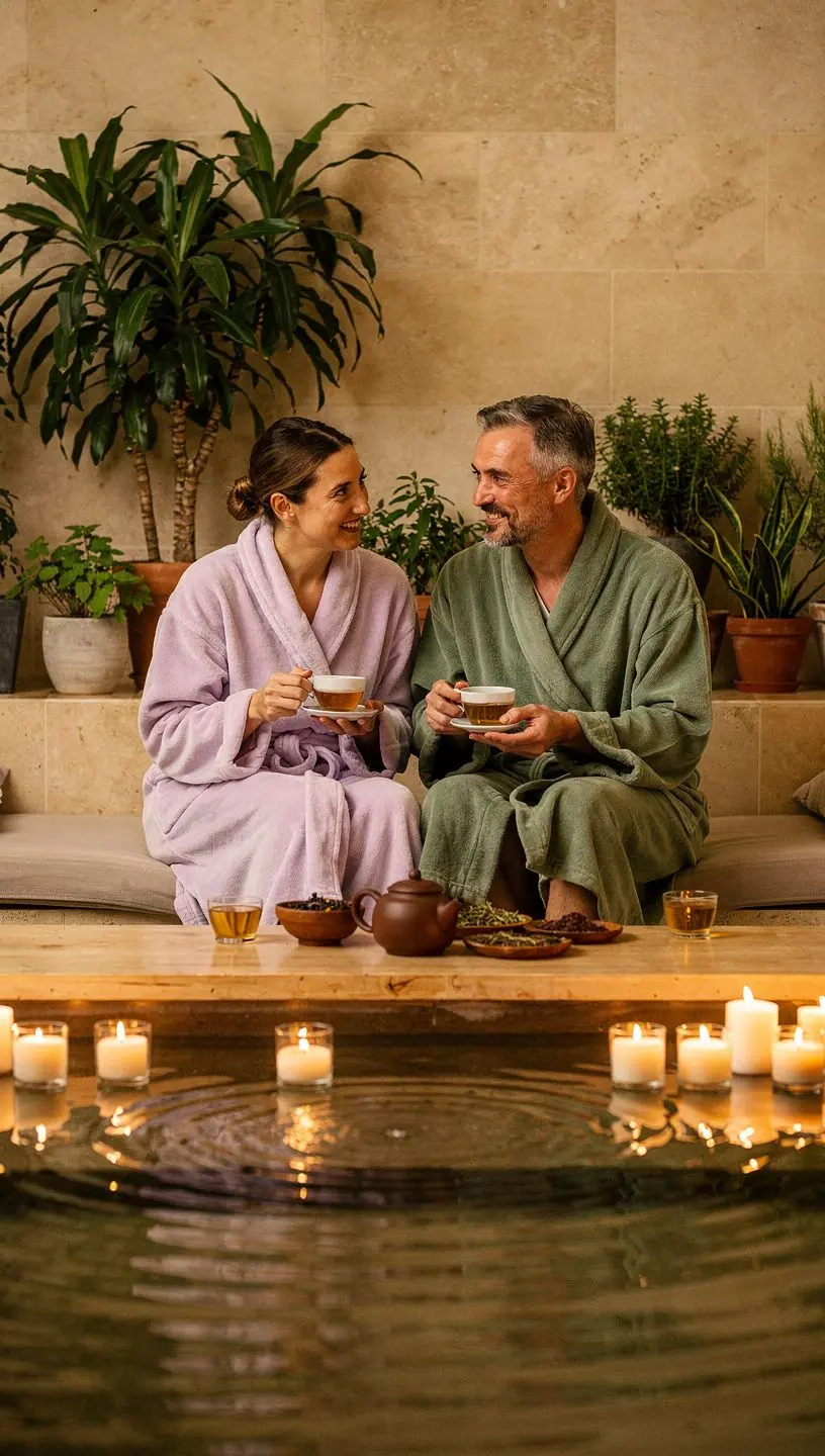 Informacinė iliustracija apie žolelių arbatos naudą, rodanti svarbiausias savybes ir praktinius patarimus sveikesniam gyvenimo būdui.