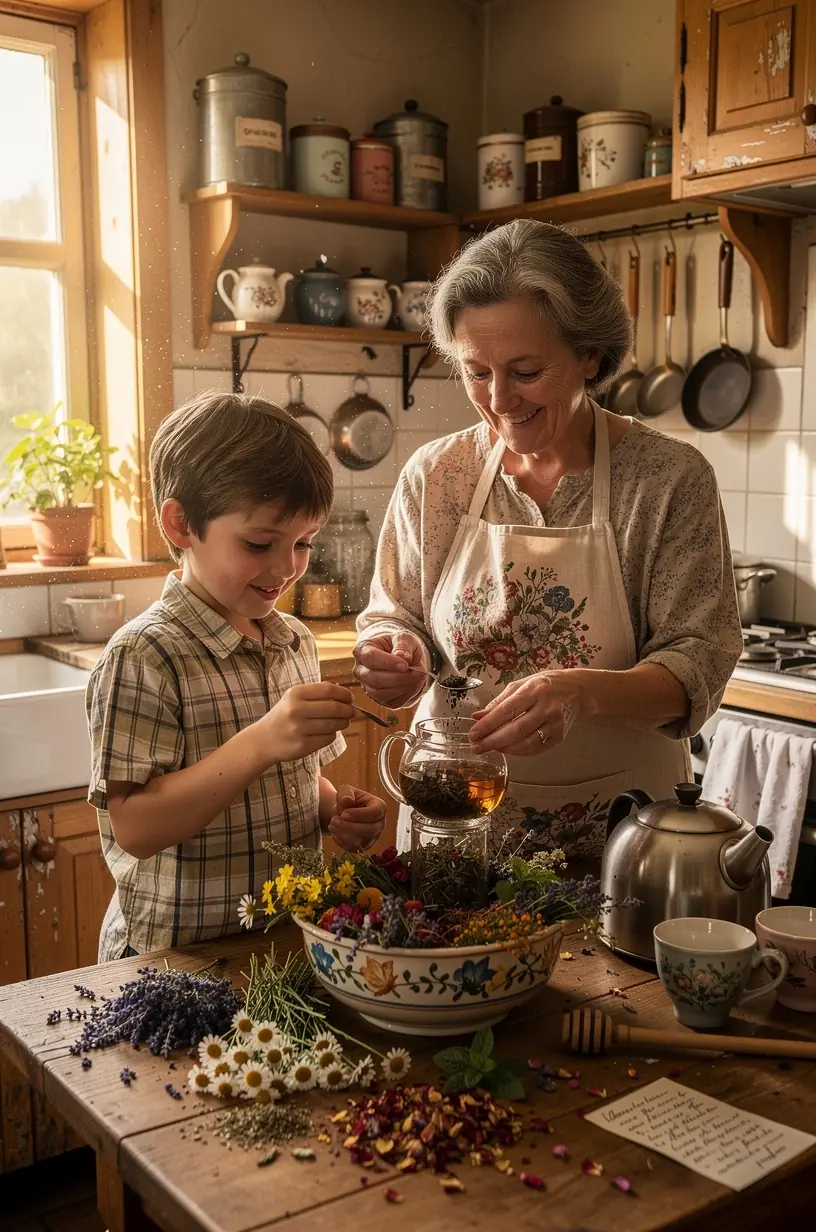 Šviežių žolelių lapų rinkinys, išdėstytas ant balto fono, pabrėžiantis natūralius aromatus ir jų naudą gerovei.